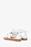 Jimmy Choo White Leather Espadrilles Size 36.5