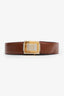 Cartier Vintage Brown Leather Santos Must de Square Belt Size 130