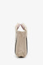 Chloe Beige Fabric Purple Leather Trim Logo Mini Woody Tote