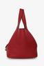 Hermès 2020 Red Clemence Leather Picotin 22 PHW