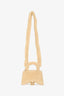Balenciaga Cream Shearling Hourglass XS Top Handle with Strap