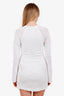 Alexis White Crochet V-Neck Mini Dress Size XS