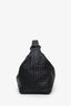 Bottega Veneta Black Intrecciato Woven Leather Hobo Bag