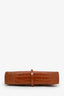 Givenchy Brown Crocodile Embossed Cut-Out Tote Shoulder Bag