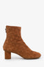 Bottega Veneta Brown Intrecciato Suede 'Atomic' Ankle Boots Size 38