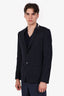 Christian Dior Navy/White Virgin Wool Single Breasted Blazer Size 48