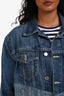 Helmut Lang Blue Denim Patched Distressed Jacket Size L