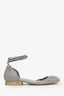 Lemire Grey Leather Micro Ballet Flats Size 36