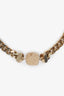 Pre-loved Chanel™ 22B Gold Tone Square CC Logo Chain Choker