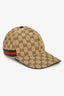 Gucci Tan Canvas GG Monogram Baseball Cap