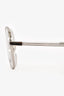 Chloe Silver Clear '2130' Aviator Sunglasses