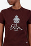 Frame x Ritz Paris Brown Cotton Logo T Shirt Size XS