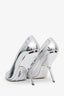 Salvatore Ferragamo Silver Metallic Eva Pumps Size 9.5