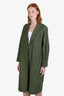Isabel Marant Etoile Green Cotton Linen Midi Jacket Size 38