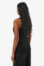 Balmain Black Crossover 3 Button Sleeveless Top Size 36