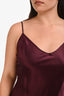 Sablyn Burgundy Silk Taylor Maxi Dress Size L