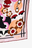 Fendi Purple Silk Graphic Scarf