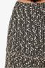 Pre-loved Chanel™ Silver/Green Tweed Knee Length Skirt Size 40