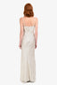 Self-Portrait Cream Polka Dot Satin Maxi Dress Size 2