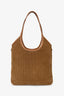 Miu Miu Brown Corduroy Leather Ivy Tote