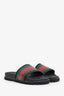 Gucci Black Web Accent Slides Size 11 Mens