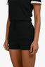 Red Valentino Black Wool Bow Detail High Waisted Shorts Size 36