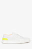 Hermès White/Yellow Leather Deep Sneaker Size 36