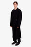Hugo Boss x Loro Piana Black Wool Cashmere Single Breasted Belted Jacket est Size M Mens