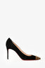 Christian Louboutin Black Suede Geo 85 Heels Size 38