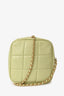 Pre-loved Chanel™ 2019-2020 Green Lambskin Leather Diamond CC Crossbody