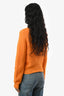 Ganni Orange Alpaca Wool Crystal Embellished Cardigan Size XS