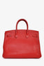 Hermès 2010 Red Clemence Birkin 35 PHW