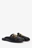 Pre-loved Chanel™ 2020 Black Leather CC Logo Mules Size 38