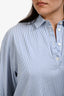 Erika Cavallini Blue/White Striped Cotton Blend Tunic Top Size 44