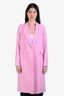 Smythe Light Pink Bow Pea Coat Size 2