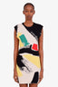 Celine by Phoebe Philo Multicolour Brushstroke Print Sleeveless Mini Dress Size S