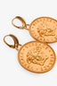 Boucles d'oreilles médaillon Medusa dorées Versace