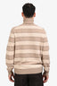 Brunello Cucinelli Beige/Cream Striped Cashmere Turtleneck Sweater Size 52 Mens