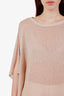 Brunello Cucinelli Beige Linen Silk Embellished Top Size L