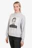 Anine Bing Grey Cotton 'Kate Moss' Graphic Sweatshirt Est Size S