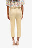 Pleats Please Issey Miyake Yellow Pleated Slim Fit Pants Size 2