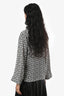 ALC Black/White Patterned Wrap 3/4 Sleeve Blouse Size 2
