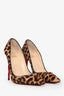 Christian Louboutin Leopard Print Ponyhair Heels Size 38.5
