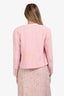 Pre-loved Chanel™ Vintage Pink Wool Blend Boucle Tweed Cropped Jacket Size 44