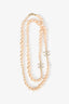 Pre-loved Chanel™ Gold Toned Pearl Long CC Necklace