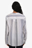 Stella McCartney White/Blue Striped Top Size 46