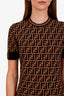Fendi Brown FF Logo Midi Dress Size 42