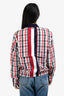 Thom Browne Red Check Zip-Up Jacket Size 1