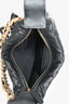 Pre-loved Chanel™ 2022+ Black Leather Mini Bow Chain Hobo Bag