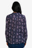 Isabel Marant Etoile Purple Cotton Floral Print Long Sleeve Top Size 40